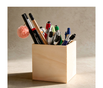 Portalápices Multifunción de Madera para Escritorio y Regalo - AGY38026