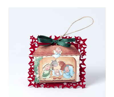 Posavasos rojo e Imán nacimiento de madera Pit&Pita - ANWA6400