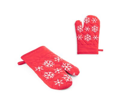 Guante de Horno de Algodón con Motivos Navideños