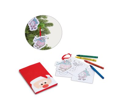 Set de Colorear Navideño con Ceras y Tarjetas