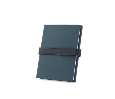 SANDERSON. Bloc de notas A5 de PU (50% reciclado) con dos bloques: páginas rayadas y páginas lisas - st-93654-104