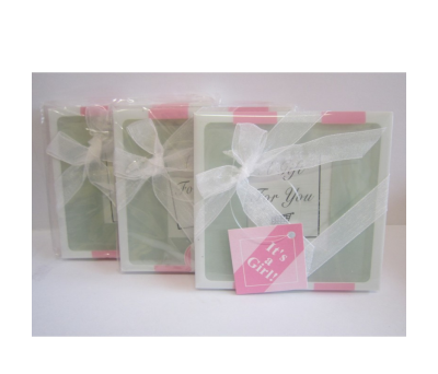 SET 2 POSAVASOS "NEWBABY" ROSA - A6525-RS