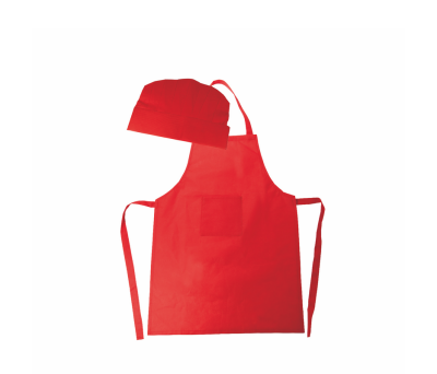 SET DELANTAL Y GORRO COOK INFANTIL ROJO - AGY35066RO