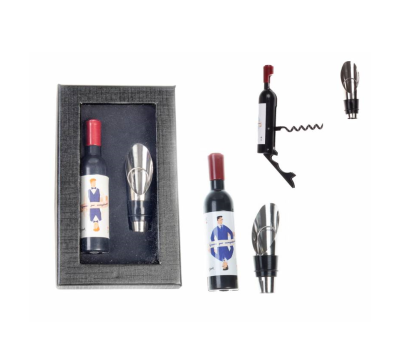 SET SACACORCHOS MAGNÉTICO + TAPÓN DE VINO CARTAMEN - A4901