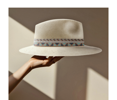 SOMBRERO SANTORINI CON CINTA SUBLIMACION - AGY55086T57