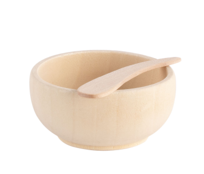 Set Cuenco y Espátula de Madera de Lotus Certificado FSC