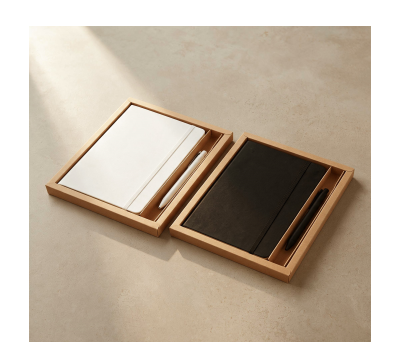 Set Ecológico Libreta PU Reciclado y Bolígrafo Aluminio - AGY54571