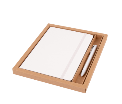 Set Ecológico Libreta PU Reciclado y Bolígrafo Aluminio