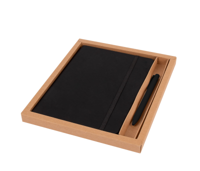 Set Ecológico Libreta PU Reciclado y Bolígrafo Aluminio