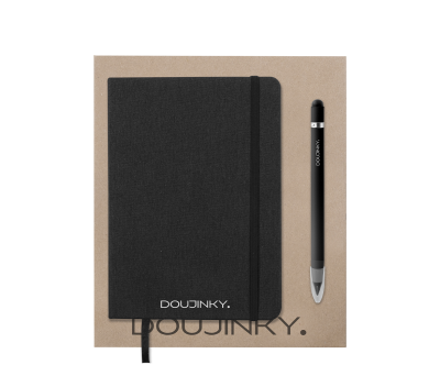 Set Ecológico Libreta RPET y Lápiz Infinito Aluminio Reciclado