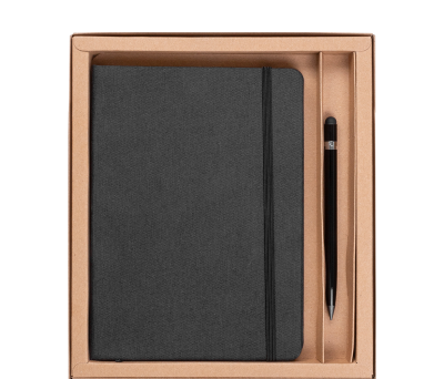Set Ecológico Libreta RPET y Lápiz Infinito Aluminio Reciclado