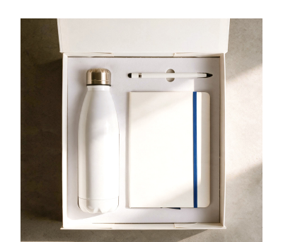 Set Regalo Ecológico Botella Libreta Lápiz Infinito Personalizable - AGY54540