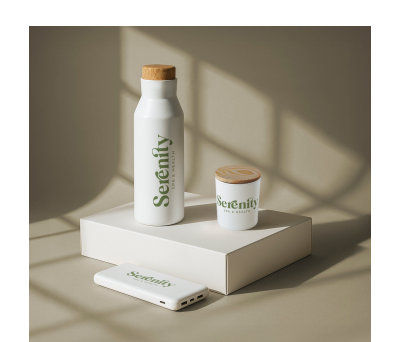 Set Regalo Premium Vela Aromática Botella Térmica y PowerBank - AGY55552K