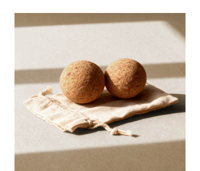 Set de Bolas de Masaje de Corcho con Bolsa de Algodón - AGY50654