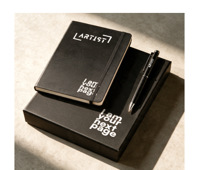 Set de Escritura Premium con Cuaderno A5 y Bolígrafo Giratorio en Caja - AGY55530K