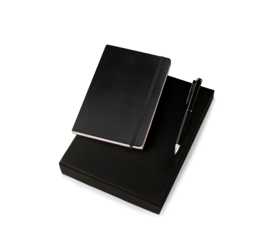 Set de Escritura Premium con Cuaderno A5 y Bolígrafo Giratorio en Caja