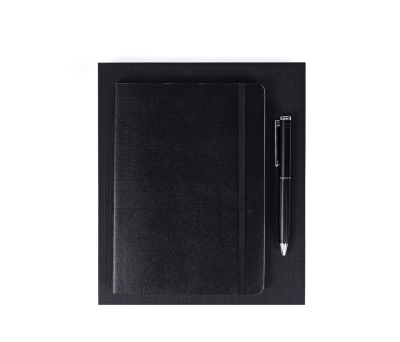 Set de Escritura Premium con Cuaderno A5 y Bolígrafo Giratorio en Caja