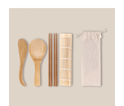 Set de Sushi de Bambú con Esterilla y Palillos - AGY52507