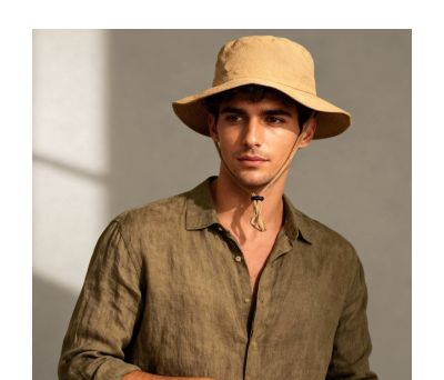 Sombrero de Aventura de Nailon y Poliéster con Cordón Ajustable - AGY56030