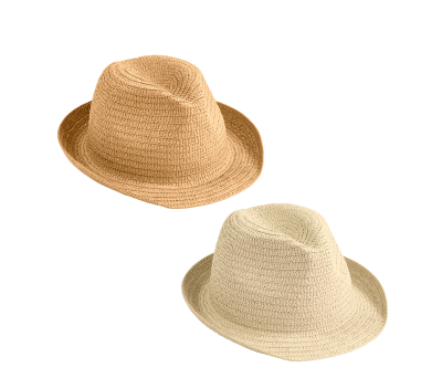 Sombrero de Paja de Papel Unisex con Ala Corta
