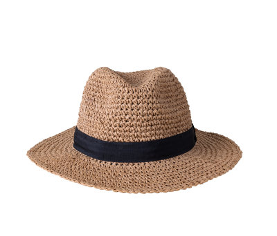 Sombrero de Rafia Tejida con Etiqueta