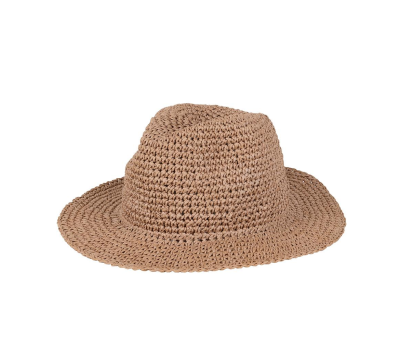 Sombrero de Rafia Tejida con Etiqueta