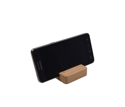 Soporte Bambú Dual para Móvil y Tablet Regalo Ecológico