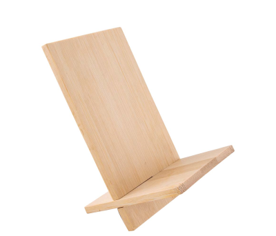 Soporte de Bambú para Móvil con Ranura de Carga