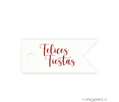 Tarj. bandera Felices Fiestas 3,7x1,7cm (preciox77u) min.77 - AX3300.1