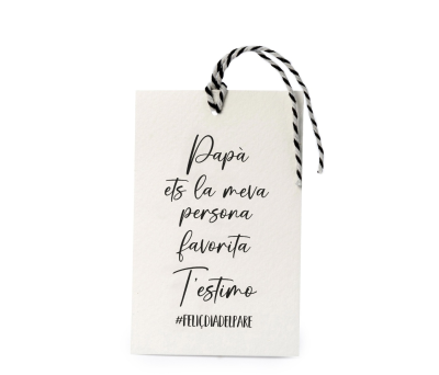 Tarjetón felicitación Dia del Pare 6x10cm. min.25 - AXA4.2