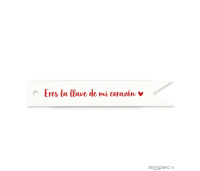 Tarjeta Eres la llave de mi corazón 11x2cm(preciox20u) min20 - AX115.1