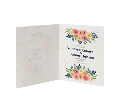 Tarjeta Plegada de Papel de Semillas Biodegradable FSC