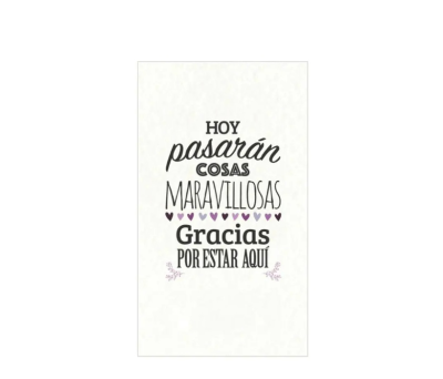 Tarjetas percortada Hoy pasarán cosas maravillosas - AX372.08.1anha
