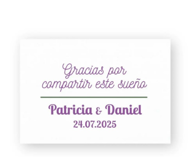 Tarjetas precortadas Gracias por compartir este sueño - AX511.1anha
