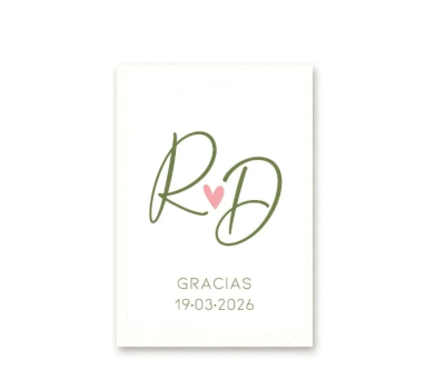 Tarjetas precortadas iniciales - AX25anha