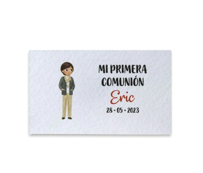 Tarjetas precortadas niño comunión foulard - AX7370anha