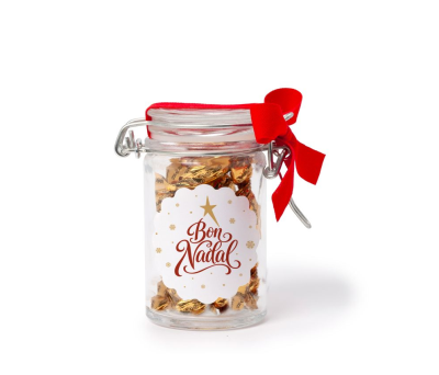 Tarro cristal navideño 6 minifruits Bon Nadal - ANID2.2