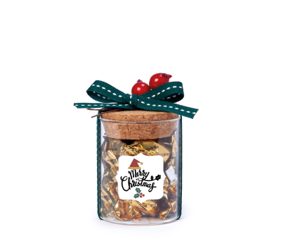 Tarro cristal navideño con tapa corcho 10 minifruits min 12 - ANID1