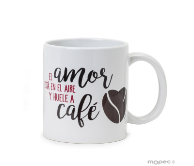 Taza cerámica El Amor...Huele a Café en caja regalo - AG507.1