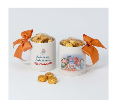 Taza cerámica F. Navidad Pit & Pita Belén 6 bomb caja regalo - ANGB6.1