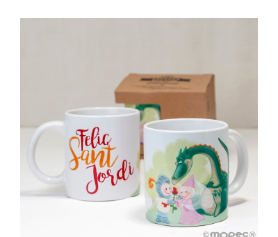 Taza cerámica Sant Jordi en caja regalo - AG258