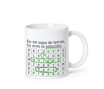 Taza cerámica crucigrama papa - AG21.1