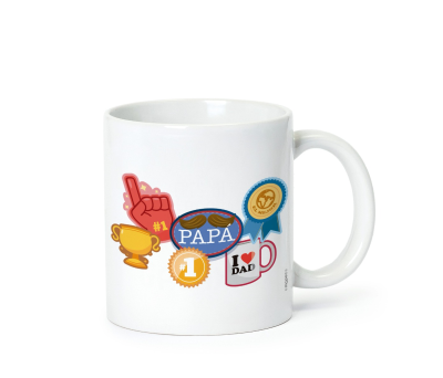 Taza cerámica emoticones Papá el mejor - AG23.1