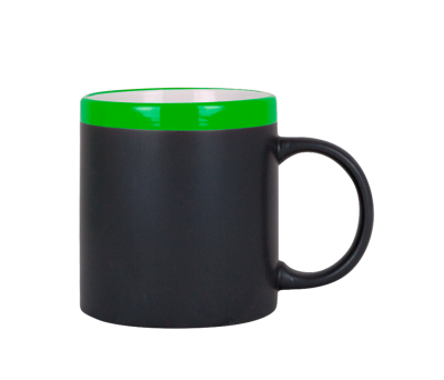 Taza de Cerámica con Acabado Pizarra y Tiza