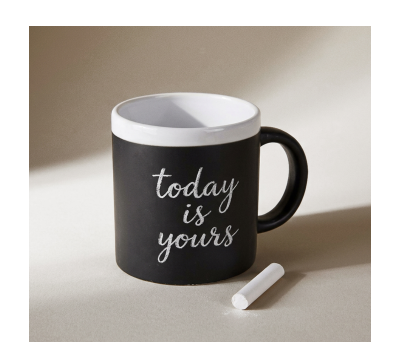 Taza de Cerámica con Acabado Pizarra y Tiza para Regalo - AGY28199