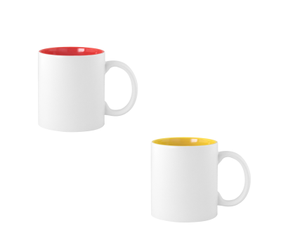 Taza de Cerámica con Interior para Grabado Láser 350ml