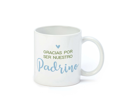 Taza de cerámica "Gracias Padrino" en caja regalo - AG82.1