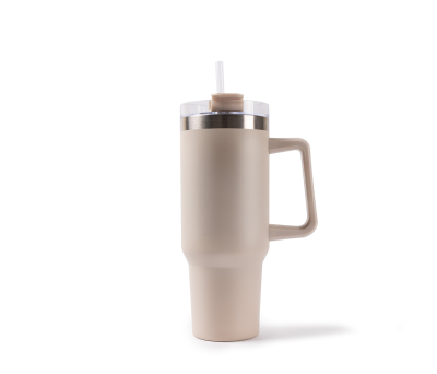 Termo Botella Grande Acero Inoxidable Reciclado con Pajita y Asa 1,18 L