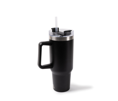 Termo Botella Grande Acero Inoxidable Reciclado con Pajita y Asa 1,18 L