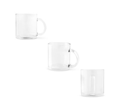 Taza de Cristal para Sublimación 350ml con Caja de Regalo